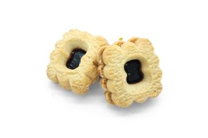 Quadratino tre farine mirtilli