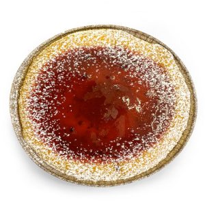 Torta ricotta-crema-lamponi